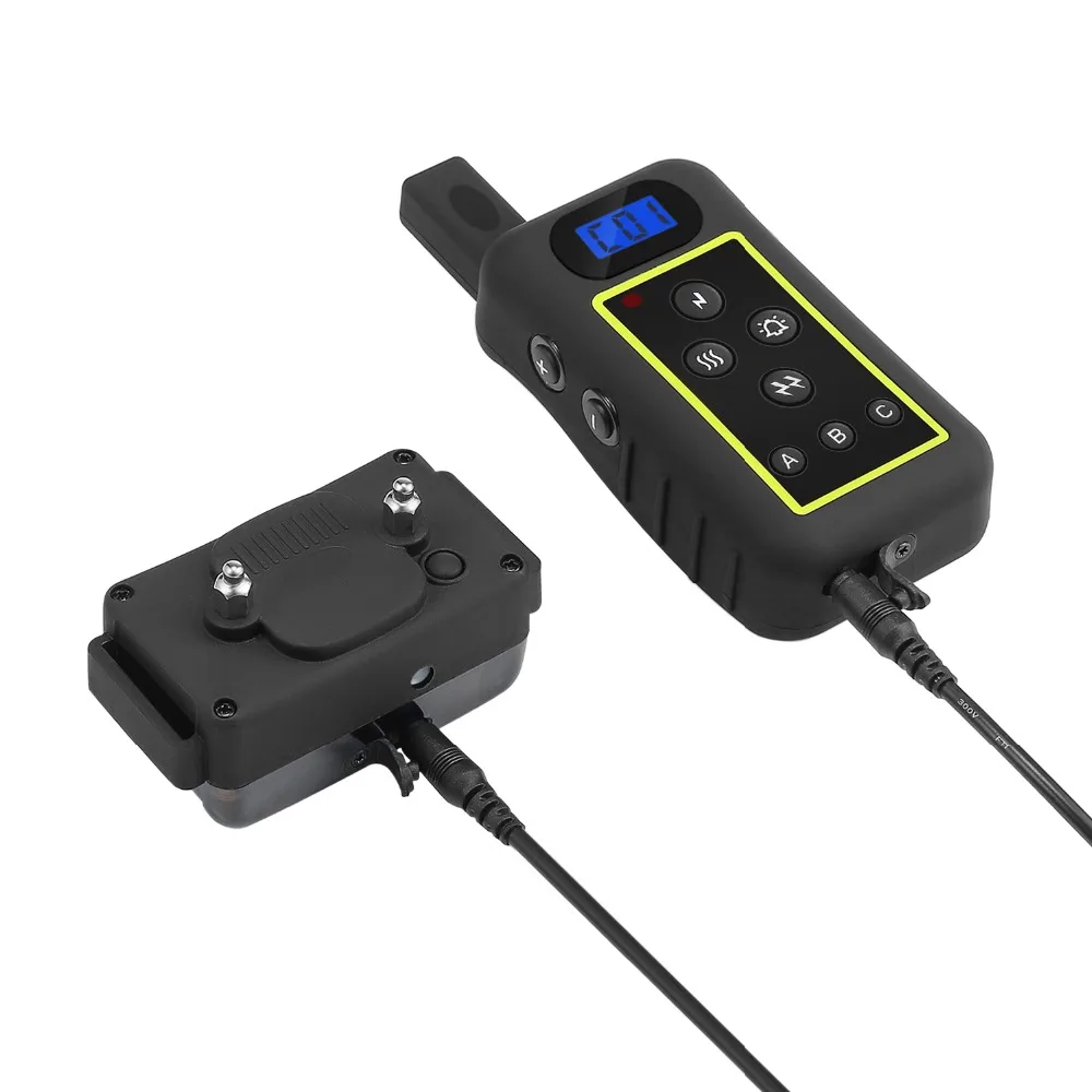 

2000M Dog Trainer Waterproof Rechargeable Remote Pet Dog Training Collar Electric Shock Control collar with led bluelight