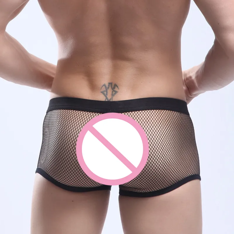 Лидер продаж! Трусы-боксеры мужские сетчатые с низкой посадкой B44 | Мужская одежда