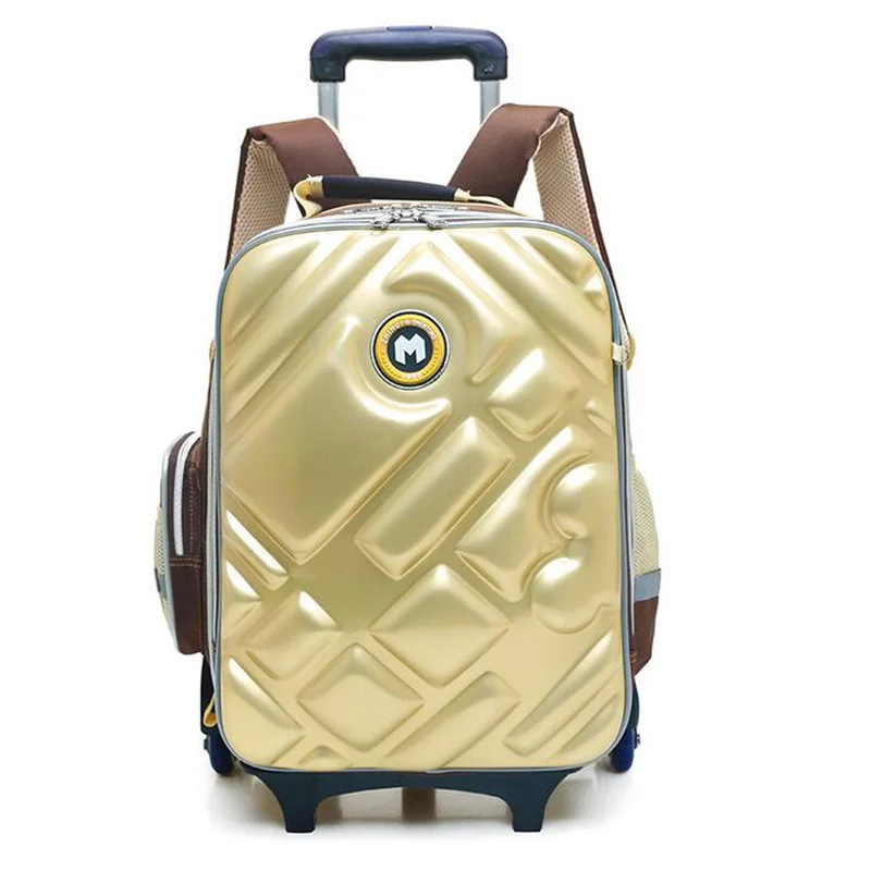 Новинка 2018 студенческий рюкзак на колесиках для девочек и мальчиков модные