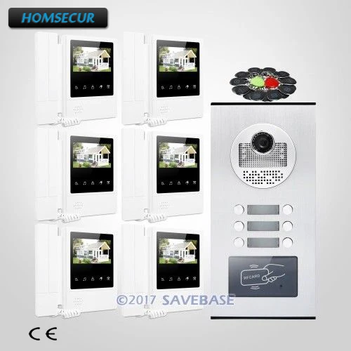 Видеодомофон HOMSECUR 4 3 дюйма TFT с ИК камерой для дома/квартиры|video doorbell|intercom with cameravideo