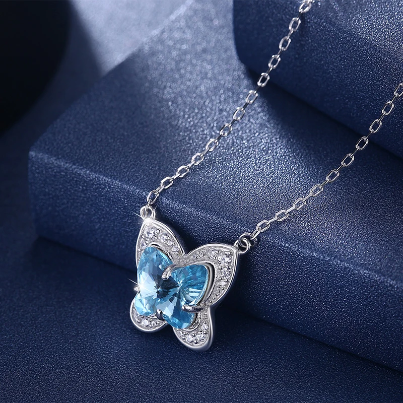 Подвеска-бабочка из серебра 925 пробы с кристаллами SWAROVSKI | Украшения и аксессуары