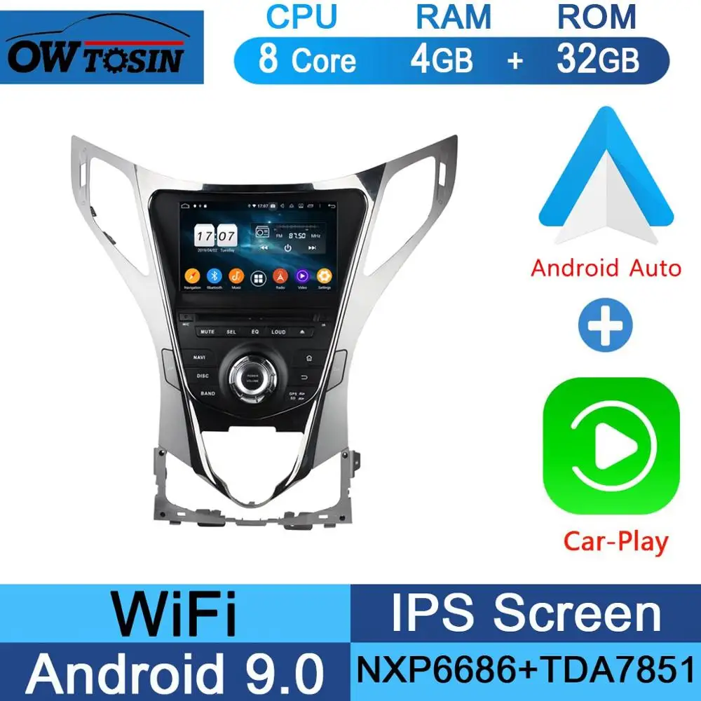 32G CarPlay Android " ips 1920*1080 8 ядерный 4G+ 64G rom Android 9,0 автомобильный dvd-плеер для hyundai AZERA Grandeur HG I55 2011 2012 DSP радио gps Parrot BT - Цвет: 32G CarPlay Android
