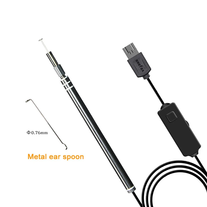 1 шт. Ear Otoscope мегапикселя Scope Инспекционная камера 3 в USB цифровой эндоскоп ушной