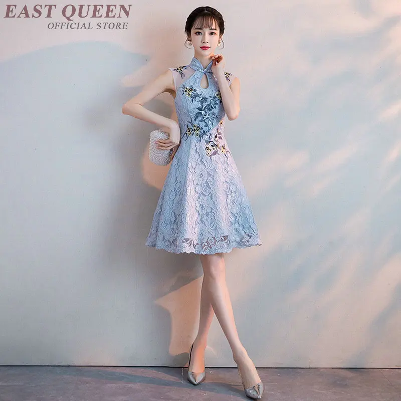 Платье миди в китайском стиле элегантное китайское платье на лето 2019 Ципао с