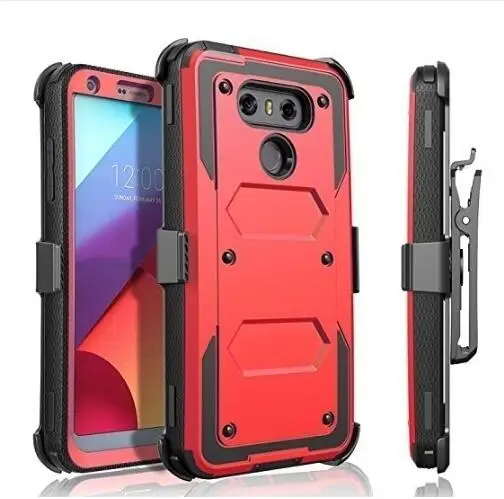 YUMQUA Funda, чехол для Motorola Moto Z2 Force XT1710 /Moto Z2 Play, чехлы, чехол, полноразмерная прочная кобура, зажим для ремня - Цвет: Red