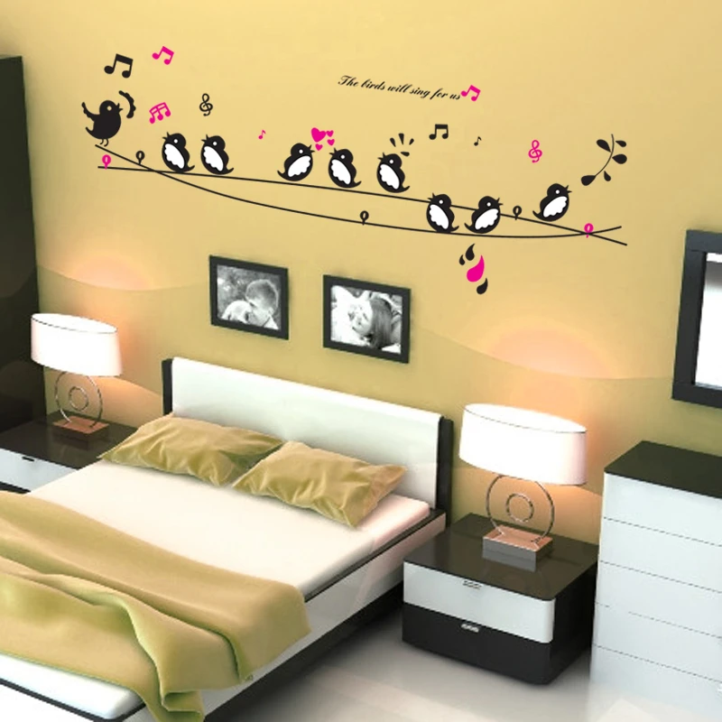 Счастливые птицы песня музыка наклейки на стену гостиная спальня ТВ диван фон