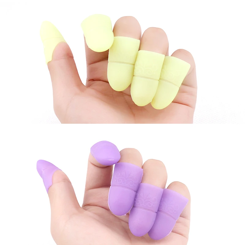 5 шт./компл. силиконовые колпачки для снятия дизайна ногтей Мягкие разгрузочные