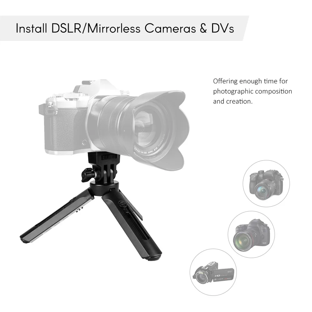 Мини-штатив Godox MT01 складной настольный штатив с крепежным винтом 1/4 дюйма 5