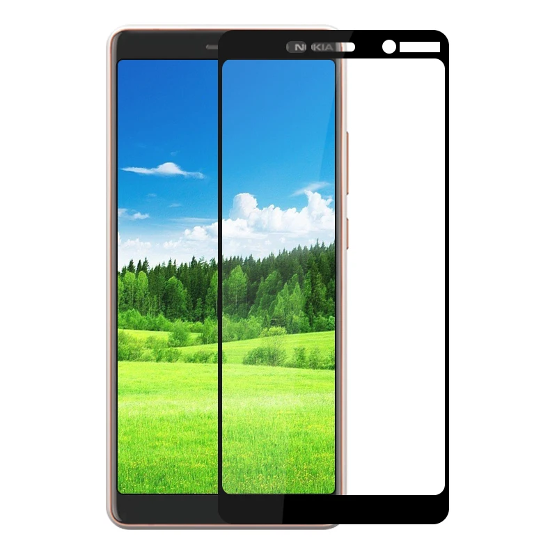 Полное покрытие закаленное стекло для Nokia 7 Plus Защита экрана 6 0 дюймов защитная