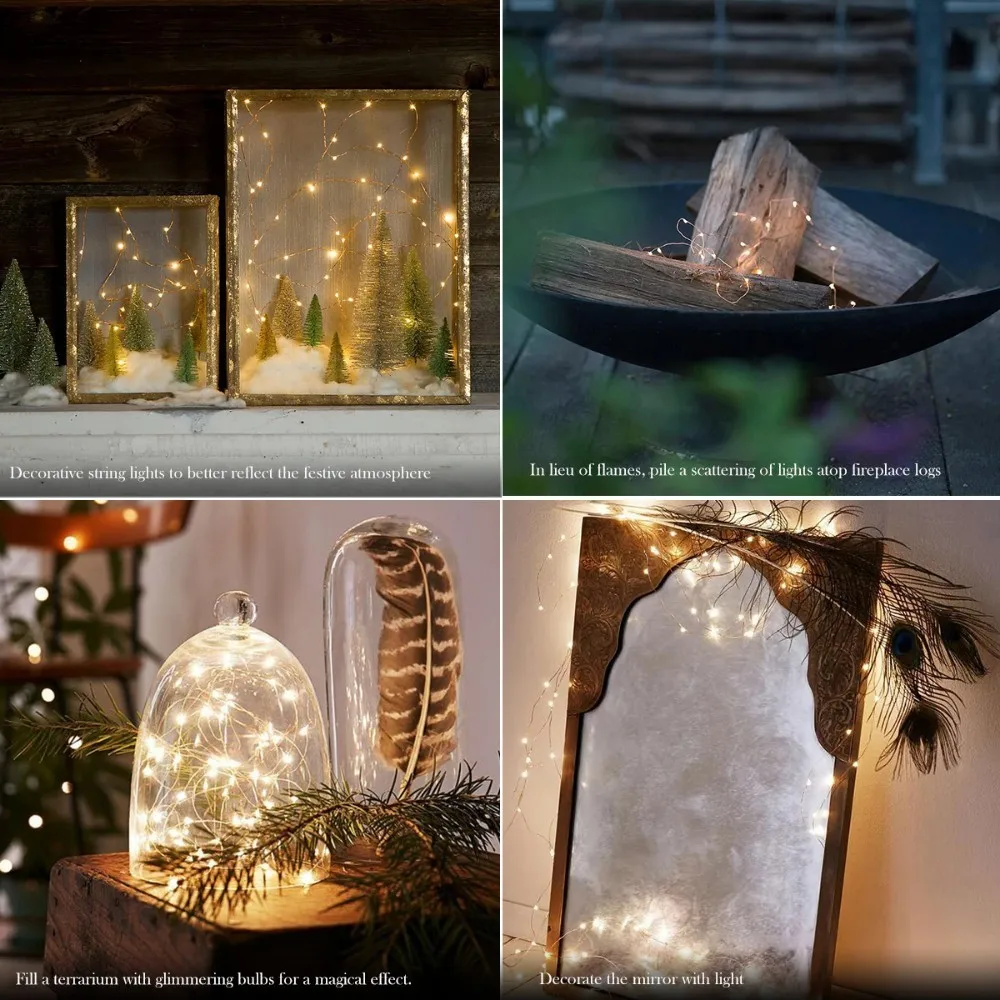 Солнечные Медный провод Гирлянды светодиодные огни 200 LED Звездное веревочки