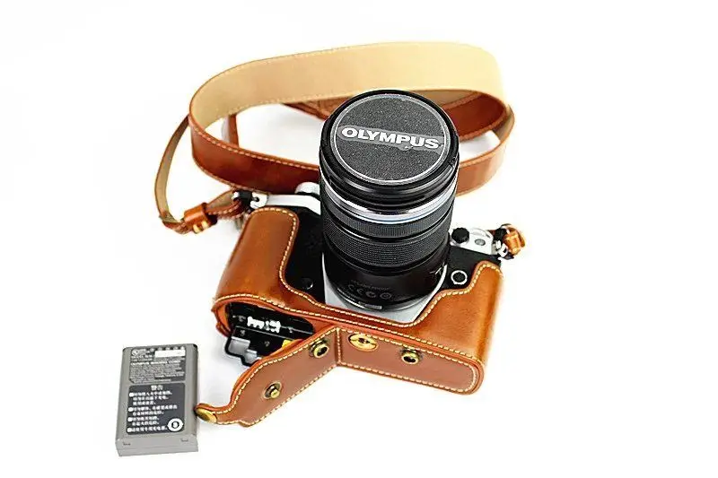Новый черный коричневый кофе ПУ кожаный чехол для камеры Сумка Olympus E-M5II EM 5II EM5II OM-D