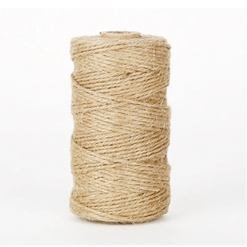 Сделай Сам 100 м Натуральный сизаль 2 мм Тэги в стиле рустик обмотка свадебное