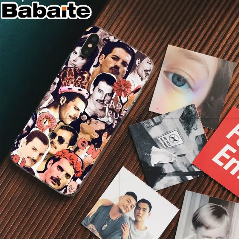 7 Babaite Фредди Меркури Queen band роскошный качественный чехол для телефона для iPhone 8 7 6 6S Plus X XS max 10 5 5S SE XR Coque Shell - Цвет: 7