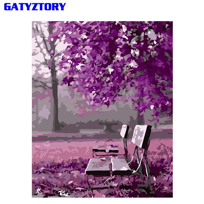 Набор для рисования по номерам на стене без рамки|diy painting|painting diypurple painting |
