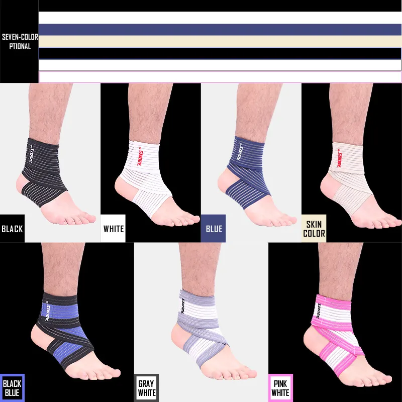 AOLIEK Sports Safety Elastic Brace Ankle Support Pad Protection Bandage Guard Gym Foot Wrap Brand weights Lift | Спорт и развлечения