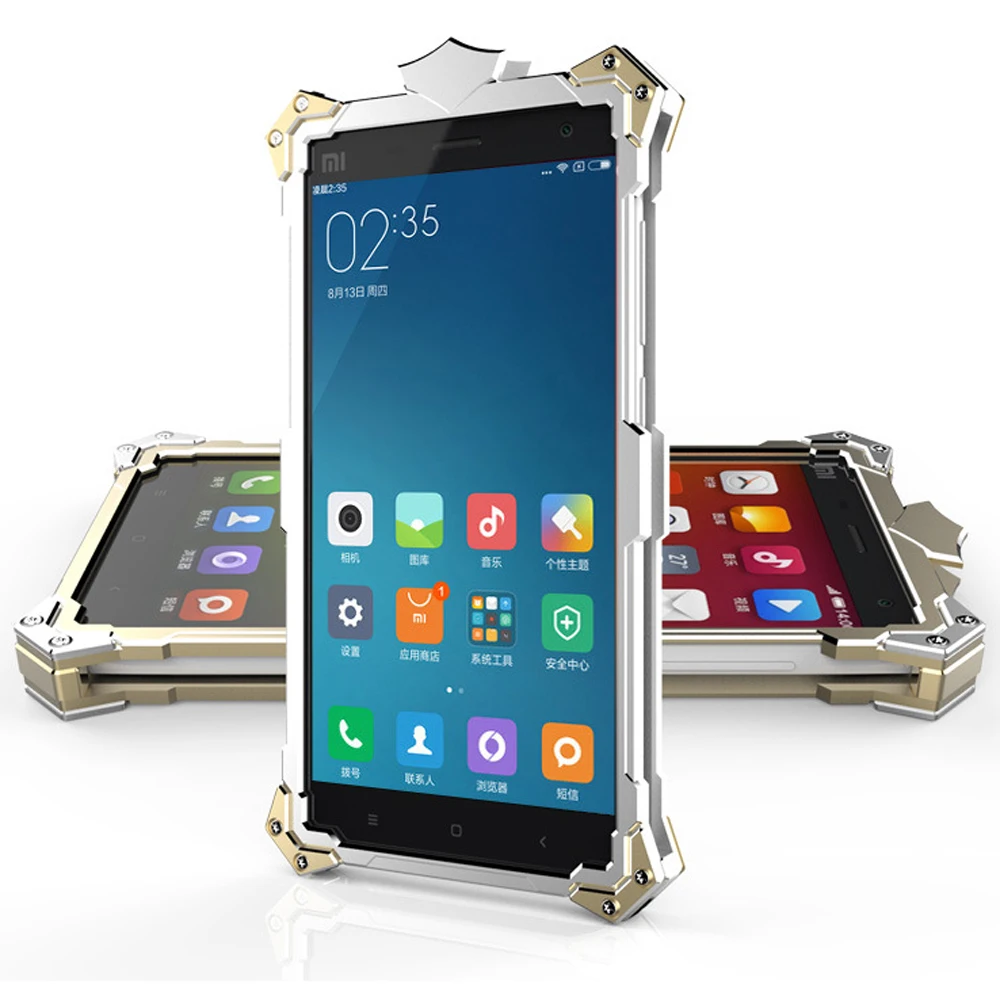 Phone Cases For Xiaomi Redmi Note 2 Original Simon Design Metal Aluminum Anti-knock Armor Thor Series Back Cover Housing Case |