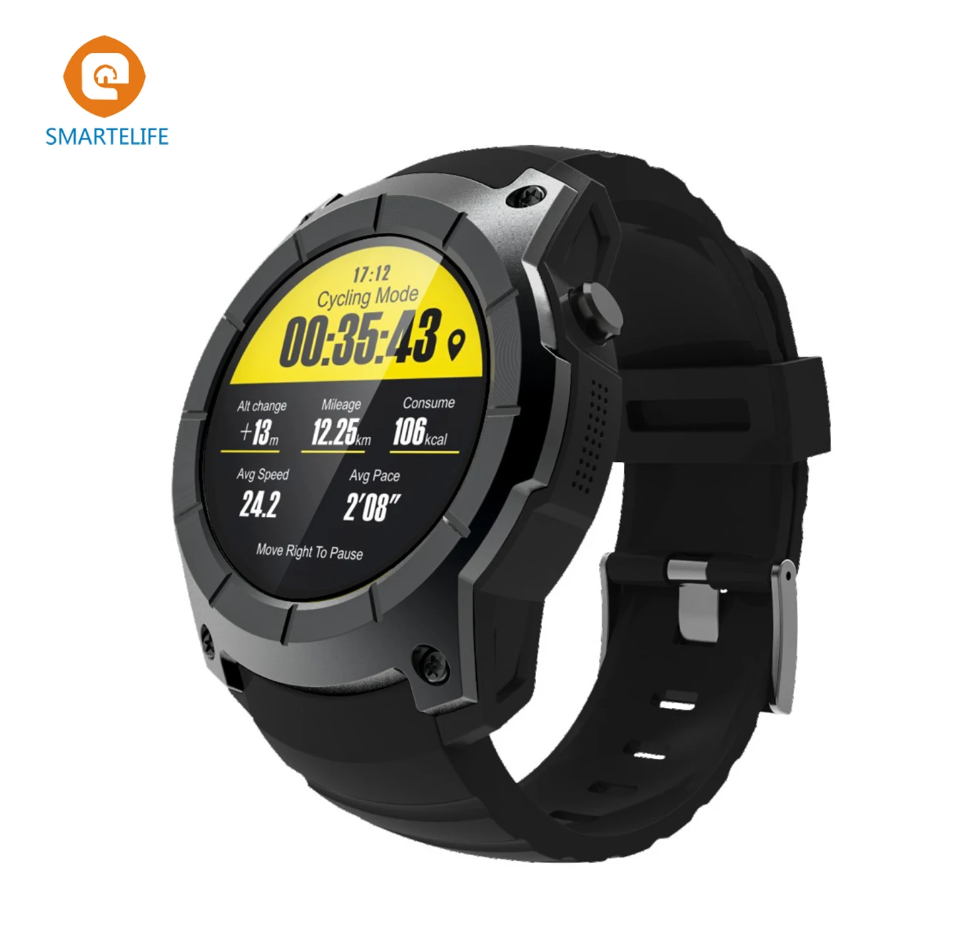 SMARTELIFE gps Велоспорт Бег Спорт Смарт часы телефон с монитор сердечного ритма