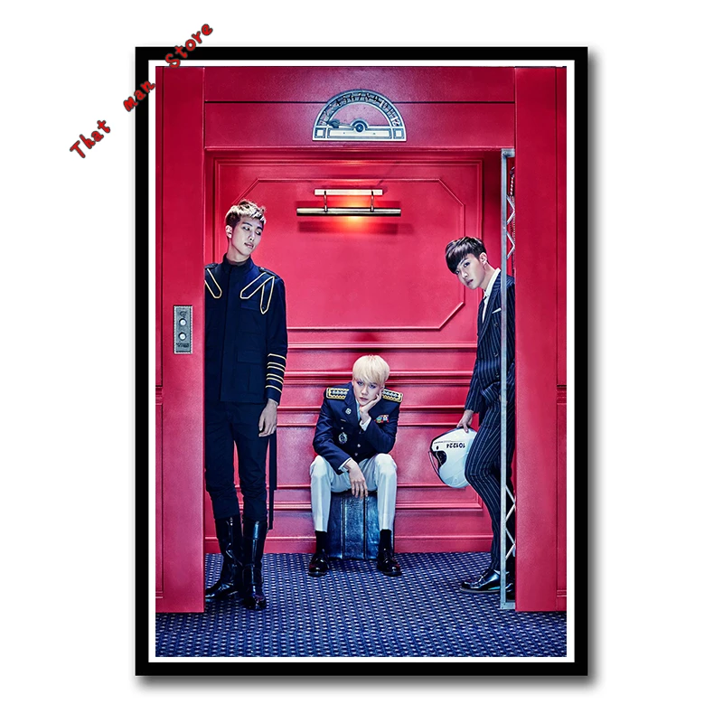 Синий Kpop bangtan Плакаты для мальчиков, наклейки на стену, белая бумага, высокое качество, печать, украшение для дома, искусство, Декор, без рамки, 42*30 см - Цвет: Синий