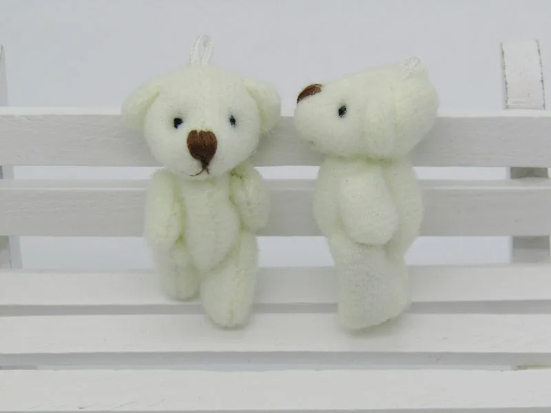 4,5 см, 100 шт./лот, Kawaii, маленькие мишки, мягкие плюшевые игрушки, мини-медведь, плюшевые игрушки, свадебные подарки, брелок GE098