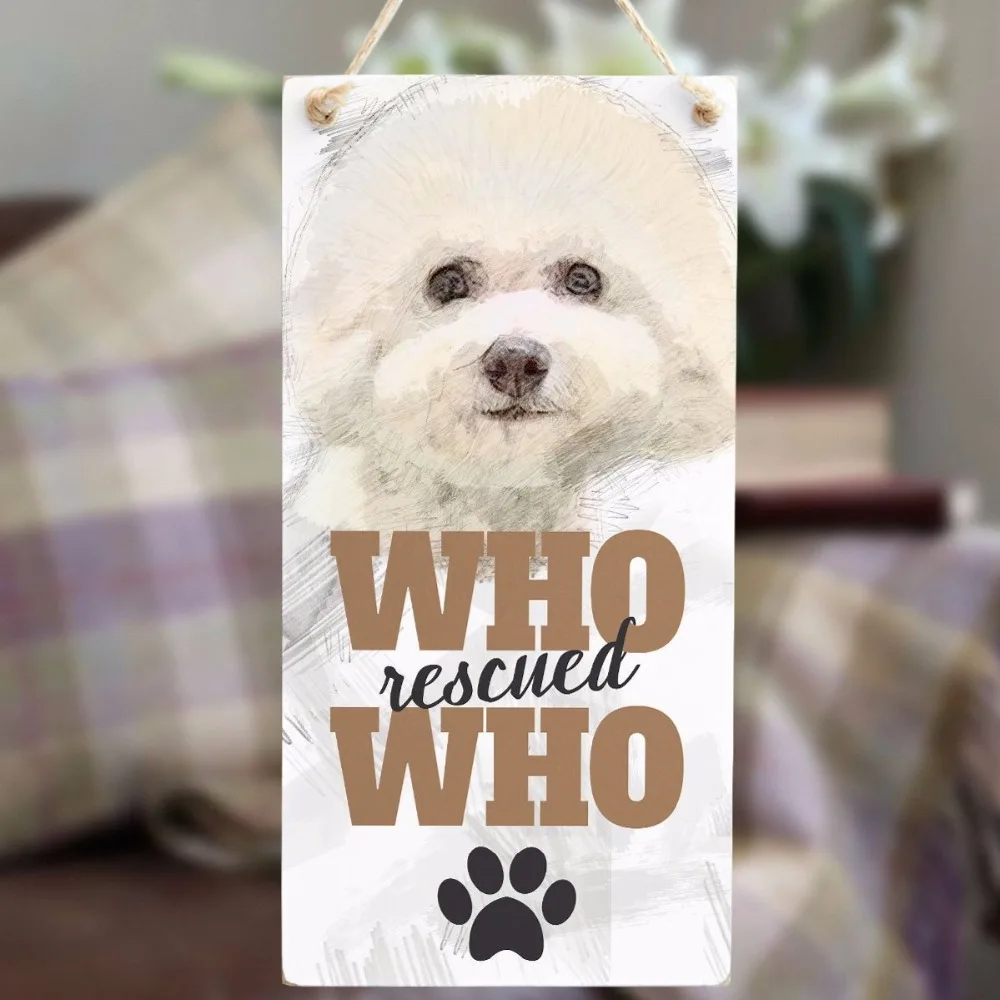 Дом Meijiafei это не дом без знака Bichon Dog/зубной налет для знаков Frise 10x5 дюймов|Таблички