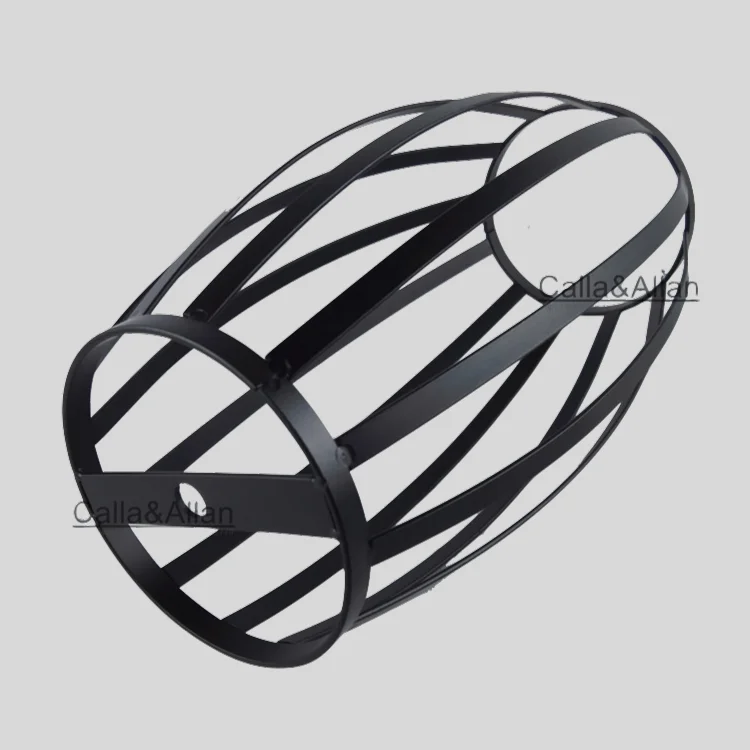 Железный черный отверстие M10 абажур для лампы накаливания D90 мм x 240 железный