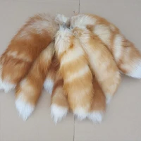 genuine fox tail keychain fur tassel handbag real genuine crystal red fox fur tail charm key ring bag pendant wholesale a74