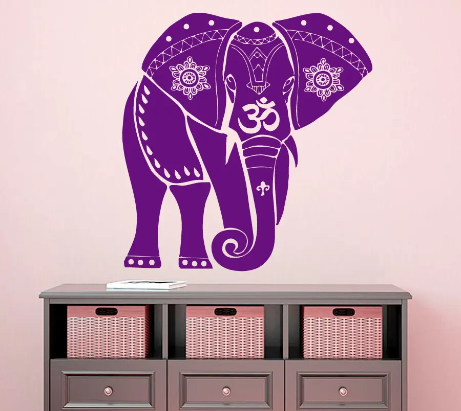 Настенная Наклейка с цветами йогой серия религиозных серий этнический узор