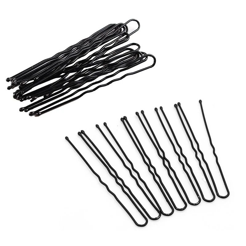 Распродажа 20 шт./50 шт./компл. черная волнистая U образная заколка для волос