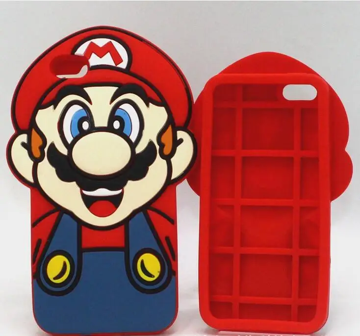 Модный 3D Забавный Милый мультяшный Супер Марио Силиконовый чехол для iphone 6 7 8 Plus X