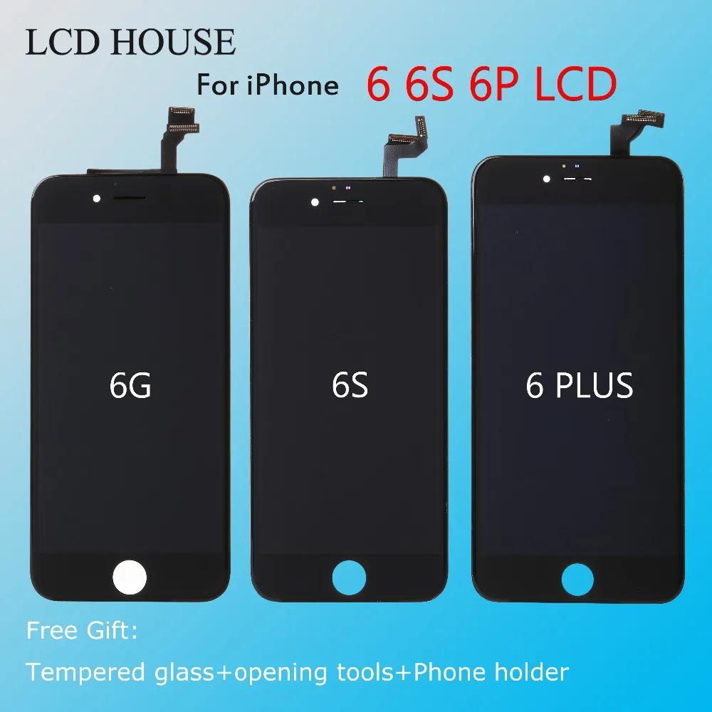 Класс AAA + для iPhone 6 6S 6Plus ЖК-дисплей с 3D сенсорным экраном предварительно собранный