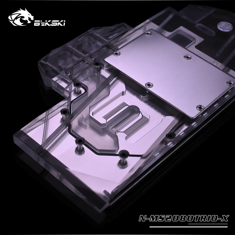 Bykski полное покрытие GPU водоблок для MSI RTX 2080 GAMING X TRIO видеокарта RGB/RBW N-MS2080TRIO-X