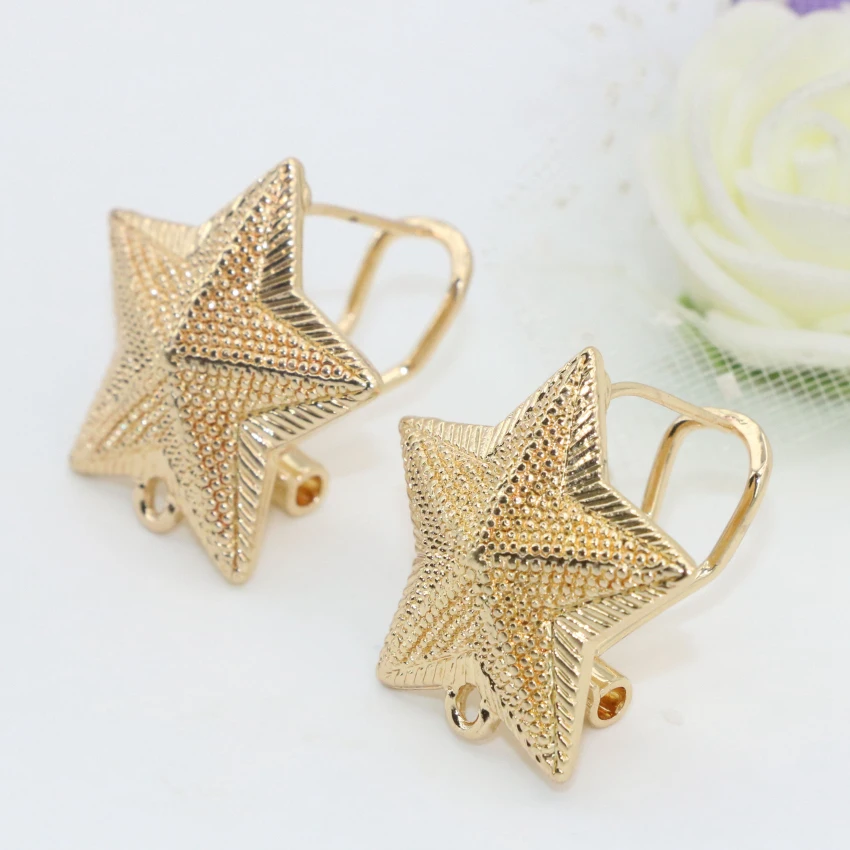 Новое поступление 22 мм серьги-гвоздики со звездой высокое качество матовый