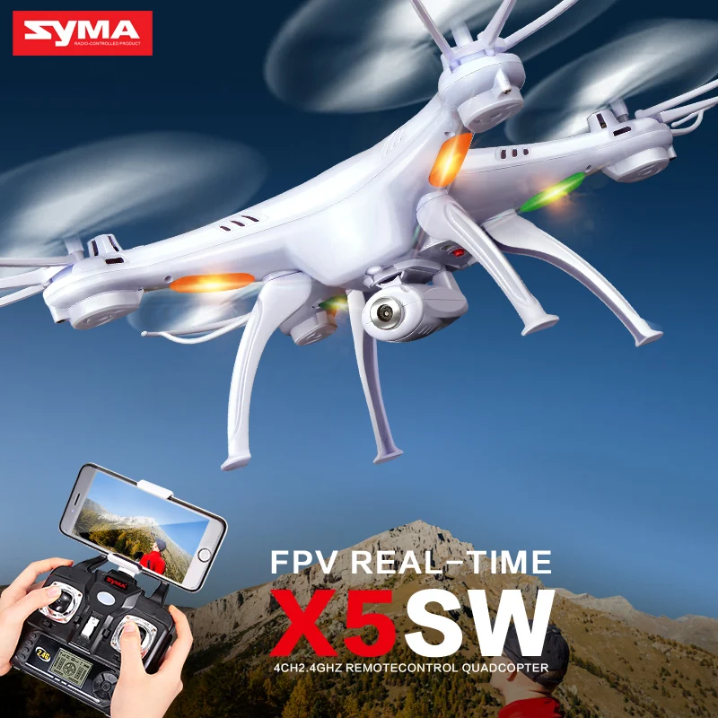 SYMA X5SW X5HW Квадрокоптер RC Дрон с камерой Wifi FPV в реальном времени 2 4G 4CH пульт