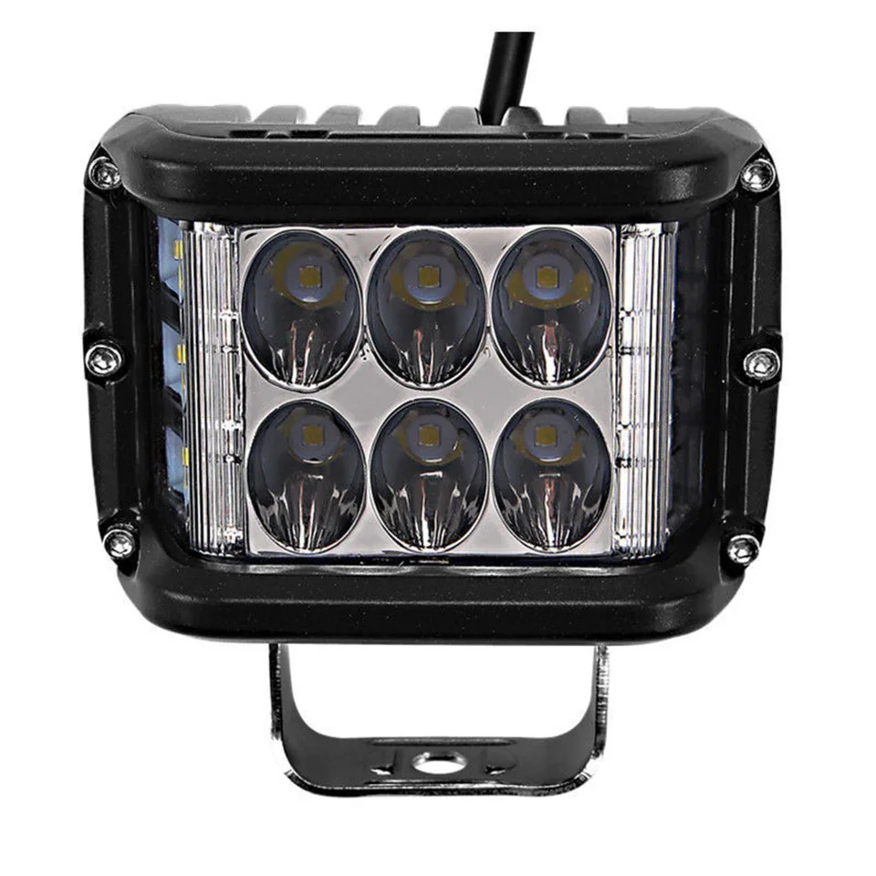 1pcs Work Light 90 Вт светодиодный рабочий свет бар внедорожный 4x4 трехсторонний светящийся для мотоциклов тракторов автомобиль-внедорожник свет автомобиль модифицированный свет крыши - Цвет: 1pcs Work Light