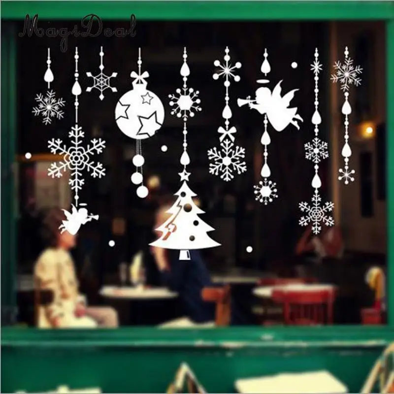 MagiDeal Reusable Christmas Jingle Bell Window Sticker Self Clings Decorations | Дом и сад