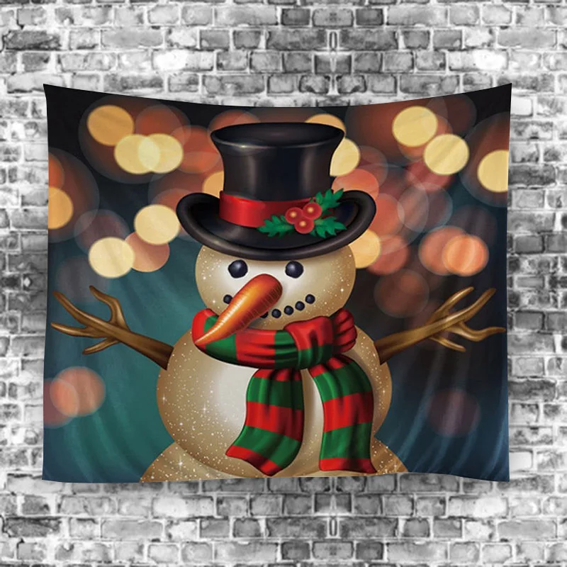 

150*130cm Christmas theme Snowman Wall Hanging Tapestry Indian Wall Art Decor New