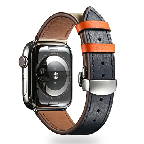 6 Ремешок с бабочкой для apple watch 5, 4 ремешка, 44 мм, 40 мм, 3 ремешка, 42 мм, 38 мм, ремешок из натуральной кожи для iwatch, браслет - Цвет ремешка: 6