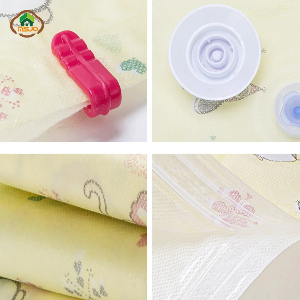 

Msjo Vacuum Bags For Clothes Non-woven Border Foldable Extra Large Size Compressed Bag Home Clothes Quilt Storage Bags