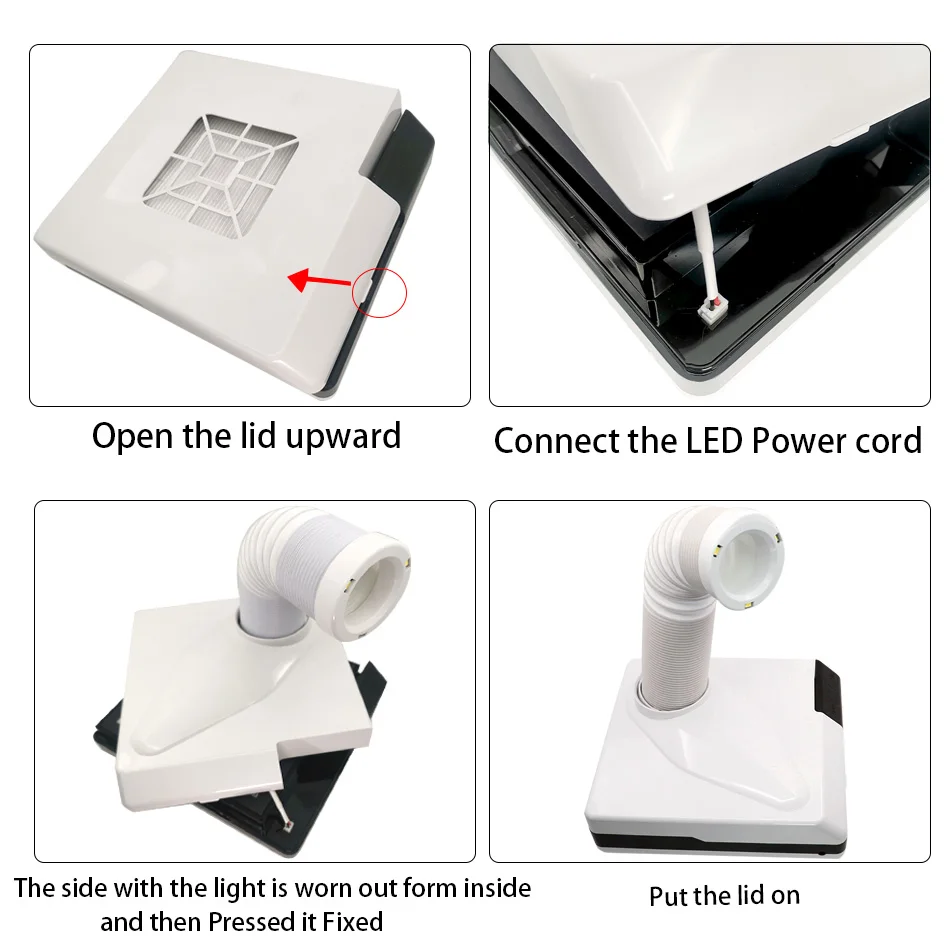 60W 3 LED Light Nail Dust Collector Machine Nail Vacuum For Manicure Vacuum Cleaner Nail Art Nail Fan Dust Suction