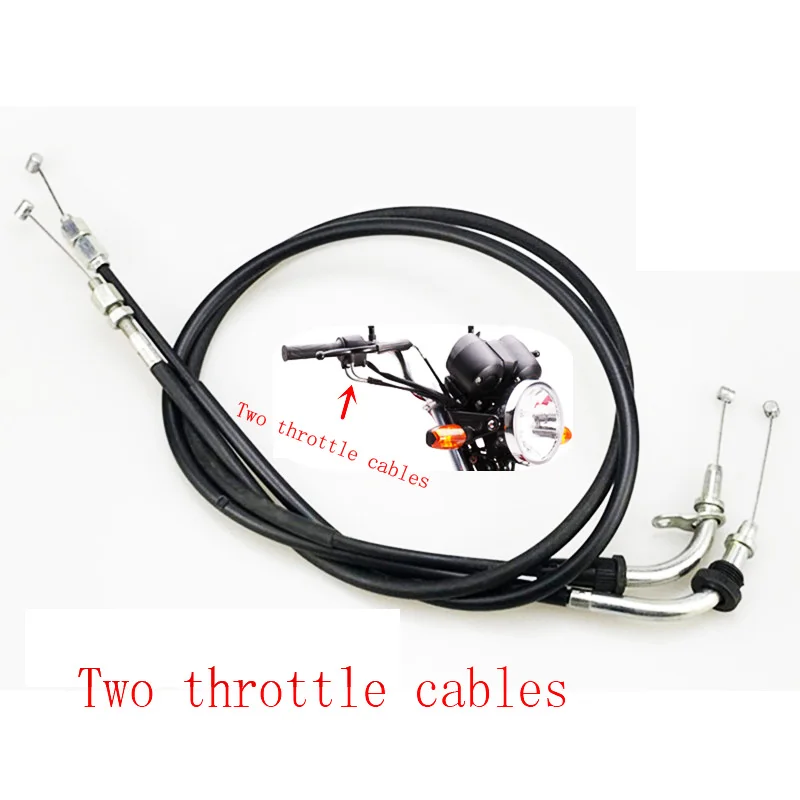 Two Throttle Cable Черный Ybr125 мотоциклетный кабель для YBR125 125CC дроссельной заслонки пробега тормозной кабель сцепления 2005- лет - Цвет: Two Throttle Cable