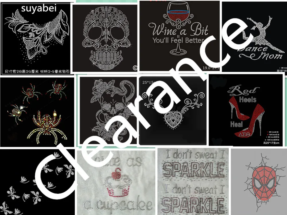 30 шт./лот зазор горячей фиксации узор из страз глажка на кристаллах Переводные