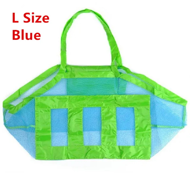 L size Blue Детские пляжные игрушки для переноски, пляжная сумка, сумка-тоут, сетчатый инструмент, карманная Коллекция игрушек для песка, пляжный сетчатый инструмент - Цвет: L size Blue