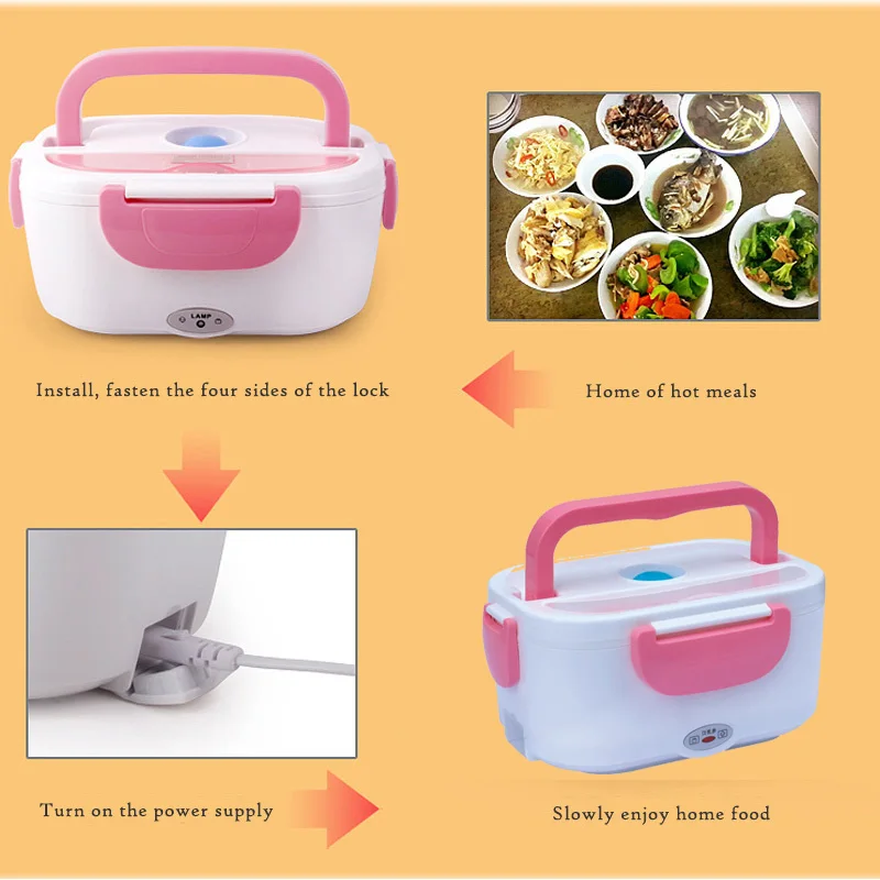 Мини Электрический Коробки для обедов Столовая посуда набор Портативный с