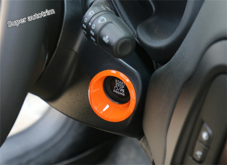 Lapetus Start Stop Engine Push Button Frame Key Ring Cover Trim Accessories Interior For Jeep Compass 2017 - 2020 ABS | Автомобили и