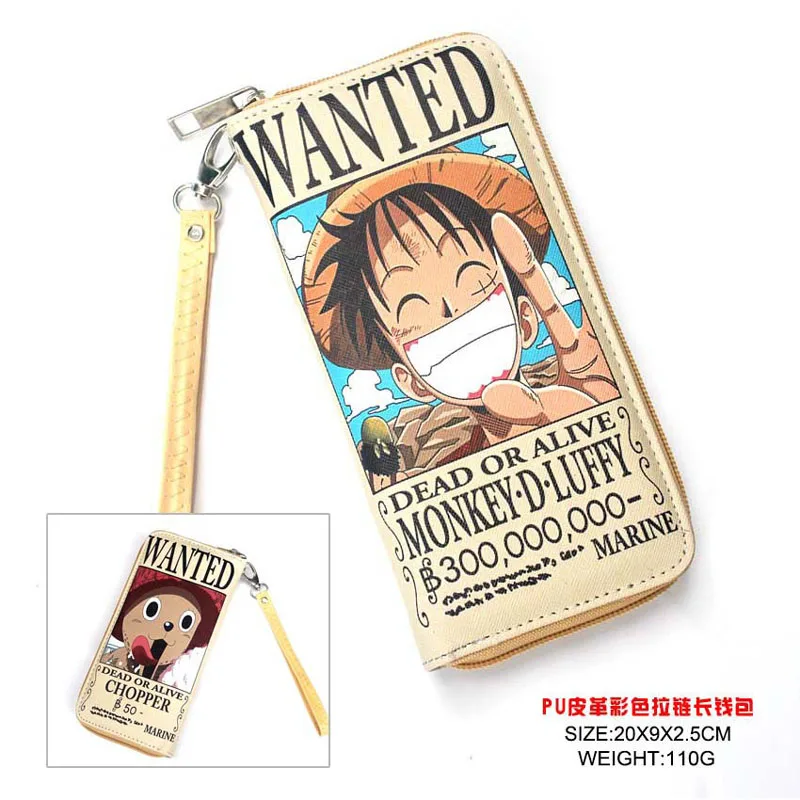 One Piece Новые товары: аниме Сейлор Мун Длинный кошелек из искусственной кожи сотовый телефон клатч кошелек Портативный держатель для карт сумка для денег для косплея подарок - Цвет: One Piece
