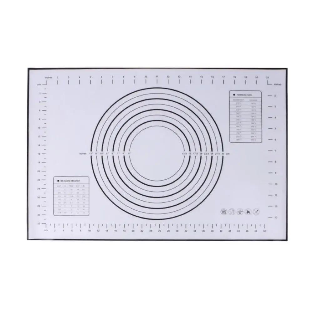 Антипригарный силиконовый кондитерский коврик с измерением 60х40см для выпечки