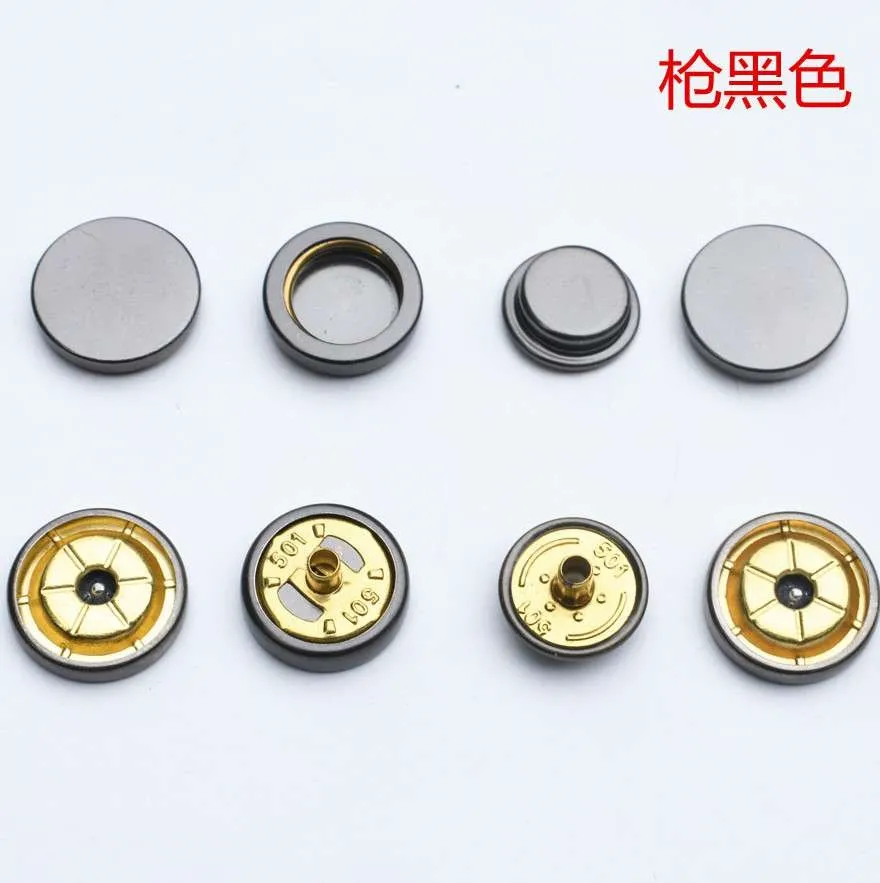 2 комплекта пуховой куртки из чистой меди кнопки металлические для одежды с