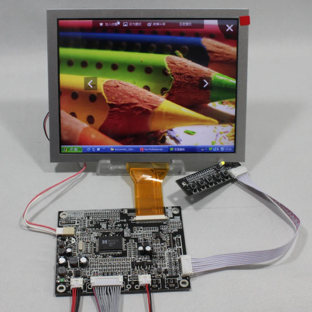 Плата контроллера VGA AV Lcd с 8 дюймовой ЖК панелью AT080TN52 800x600|board board|board controlboard lcd |