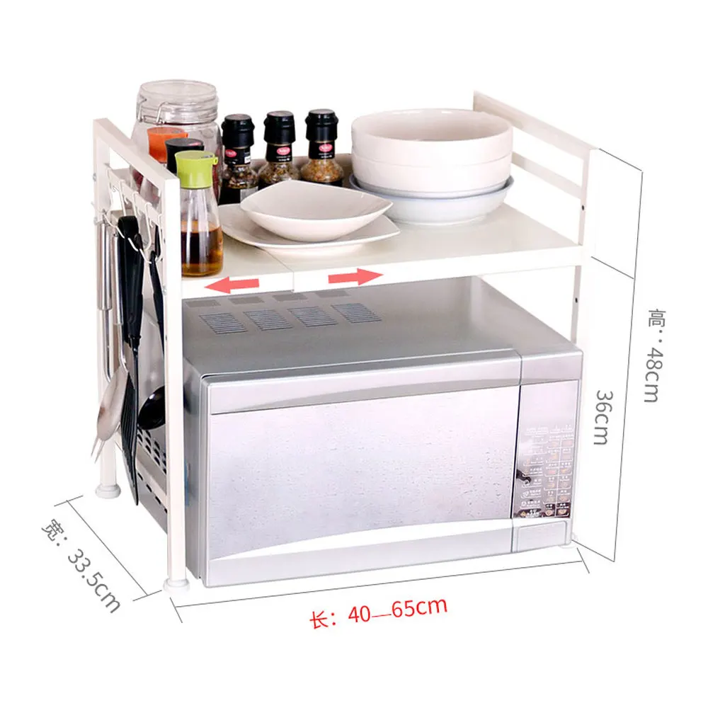 2-слойная выдвижная полка для микроволновой печи бутылок приправ духовки