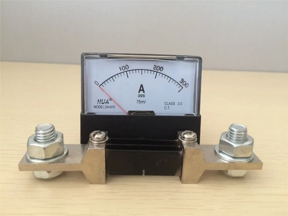 DH-670 30A 50A 100A 200A 500ADC с шунт аналоговая AMP Панель измеритель тока Амперметр